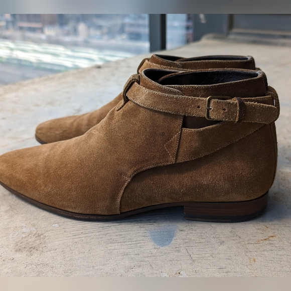 SAINT LAURENT London 20 Cropped Jodphur Boots in Cigare Suede (size 40) - Picture 4 of 6